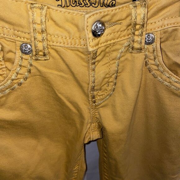 Miss Me Women’s Skinny Jeans Size 26x31 Yellow Streetwear Going Out Party - Picture 3 of 12